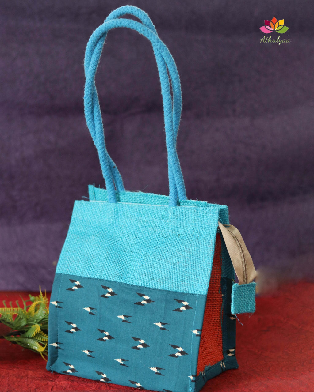 Jute Bag With Kalamkari Print