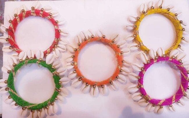 Silk Thread Shell Bangles
