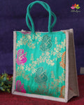 Jute With Full Brocade Bag