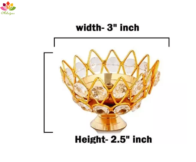 Crystal lotus diya