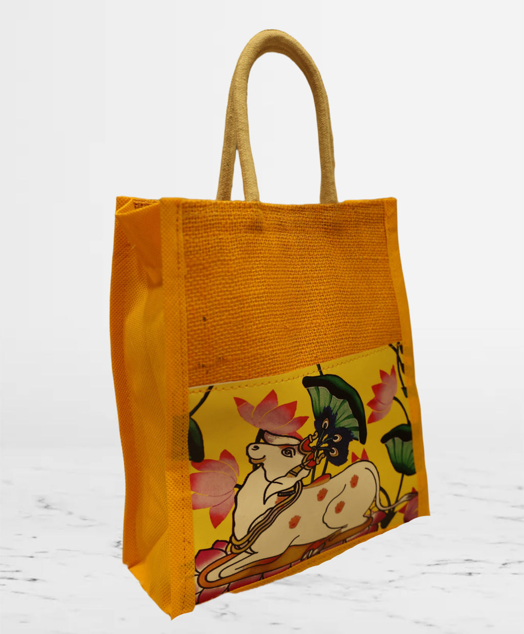 Pichwai Cow Jute bag