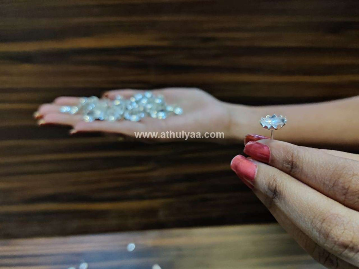 108 German Silver Flowers