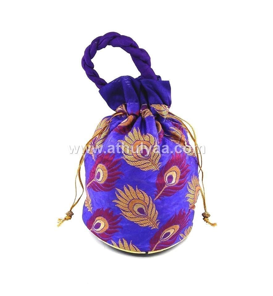 Peacock Feather Potli Bag