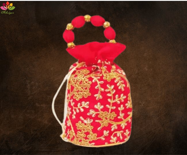Cross Embroidered Potli