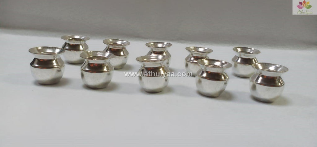 German Silver Mini Kalasha - Set of 10