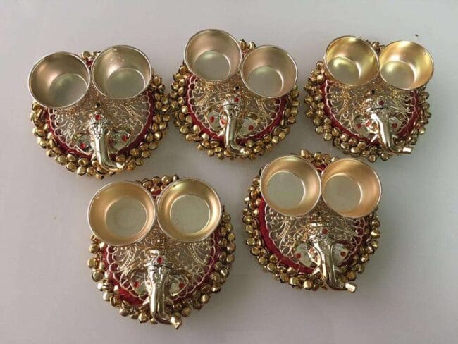 Ghungroo/Salangai Ganesh Haldi Kumkum Platter