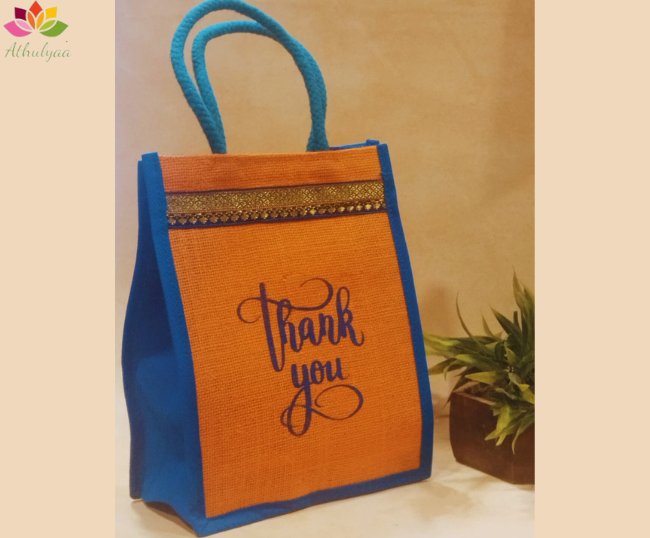thank you print jute bag - BUY ONE GET ONE