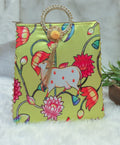 Pichwai print bag with bangle handle
