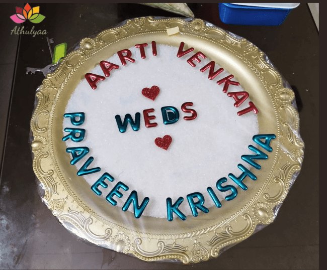 Seer varisai Plate Decoration with Net wrap