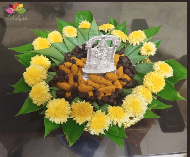 Seer varisai Plate Decoration with Net wrap