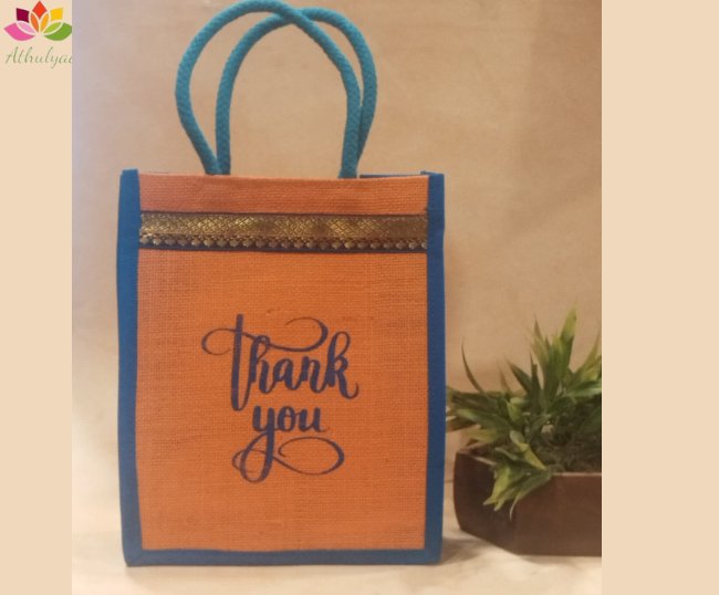 thank you print jute bag - BUY ONE GET ONE