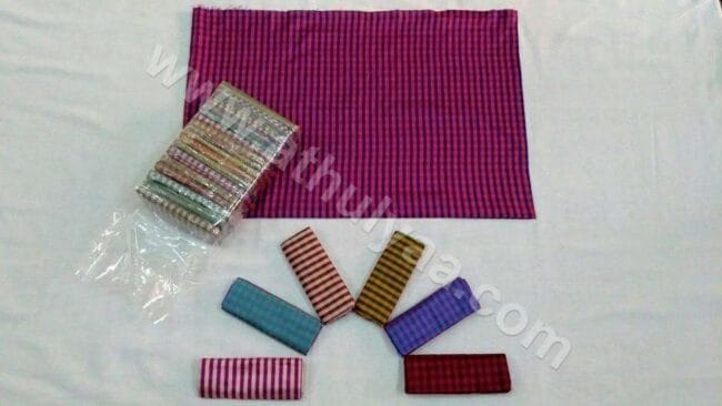 Silk Cotton Blouse Bits - Checkered- Set of 25 Pieces