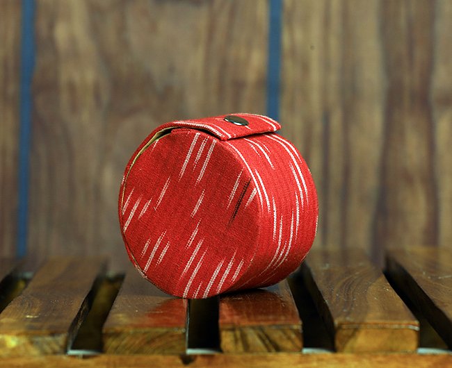 Mini Bangle box with Ikkat print