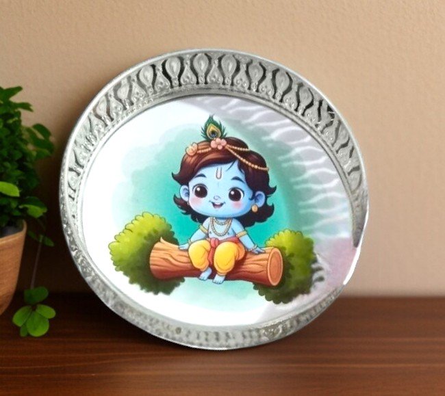 Peacock German Silver Tray