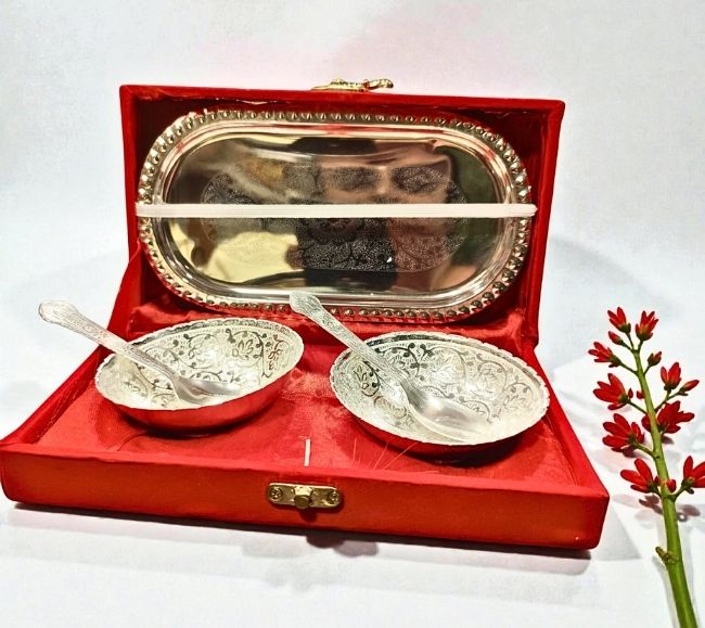 German Silver Twin Bowl set