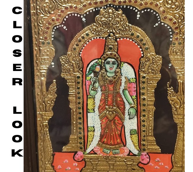 Tanjore Painting - Madurai Meenakshi