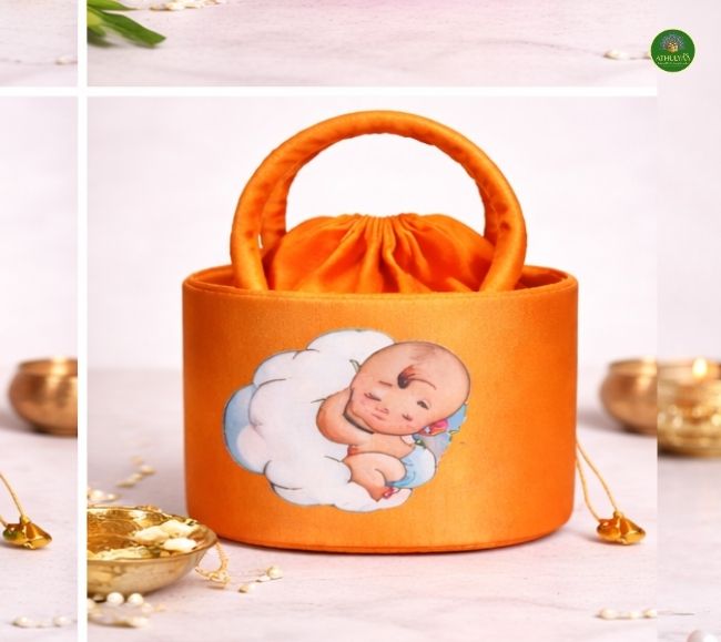 Hand embroidered Basket potli