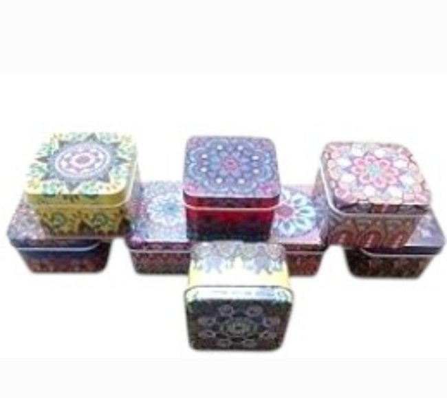 Mandala Print Square Box