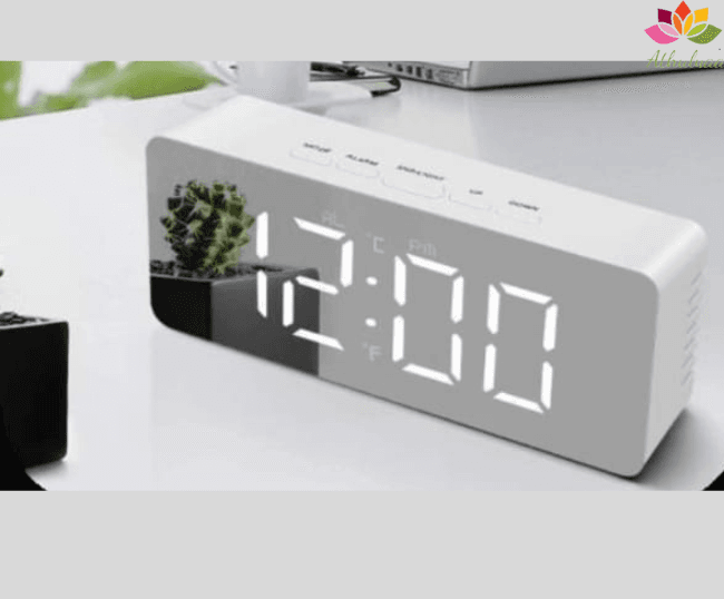 Glass digital alarm clock