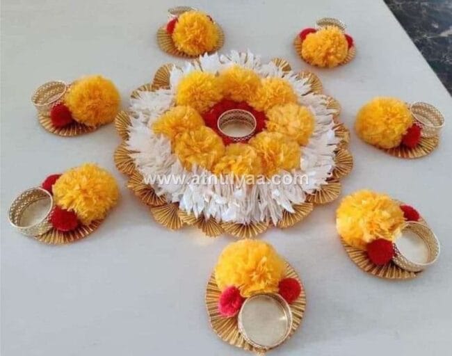 Tlight Floral Rangoli