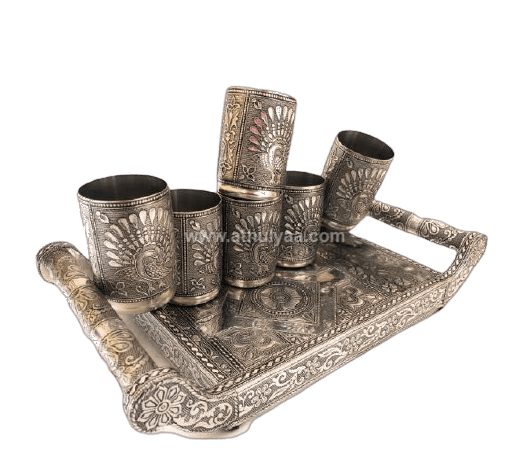Decorative Tray-6 Glass Set