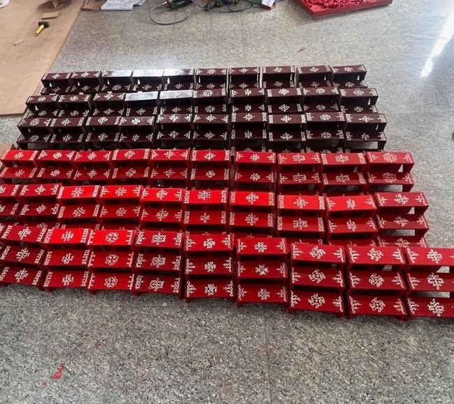 Diya steps or Golu Steps with border
