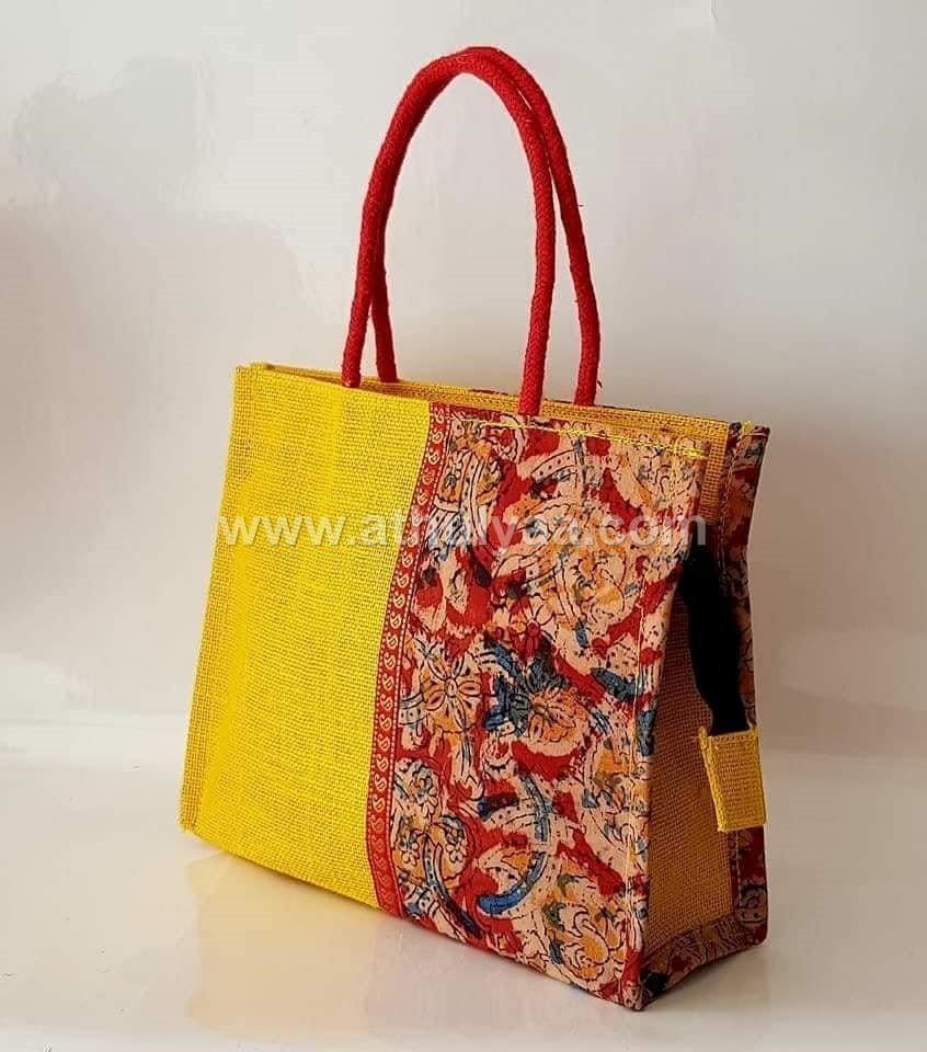 Jute Kalamkari bag -Big
