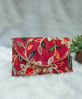 Long vine embroidery purse