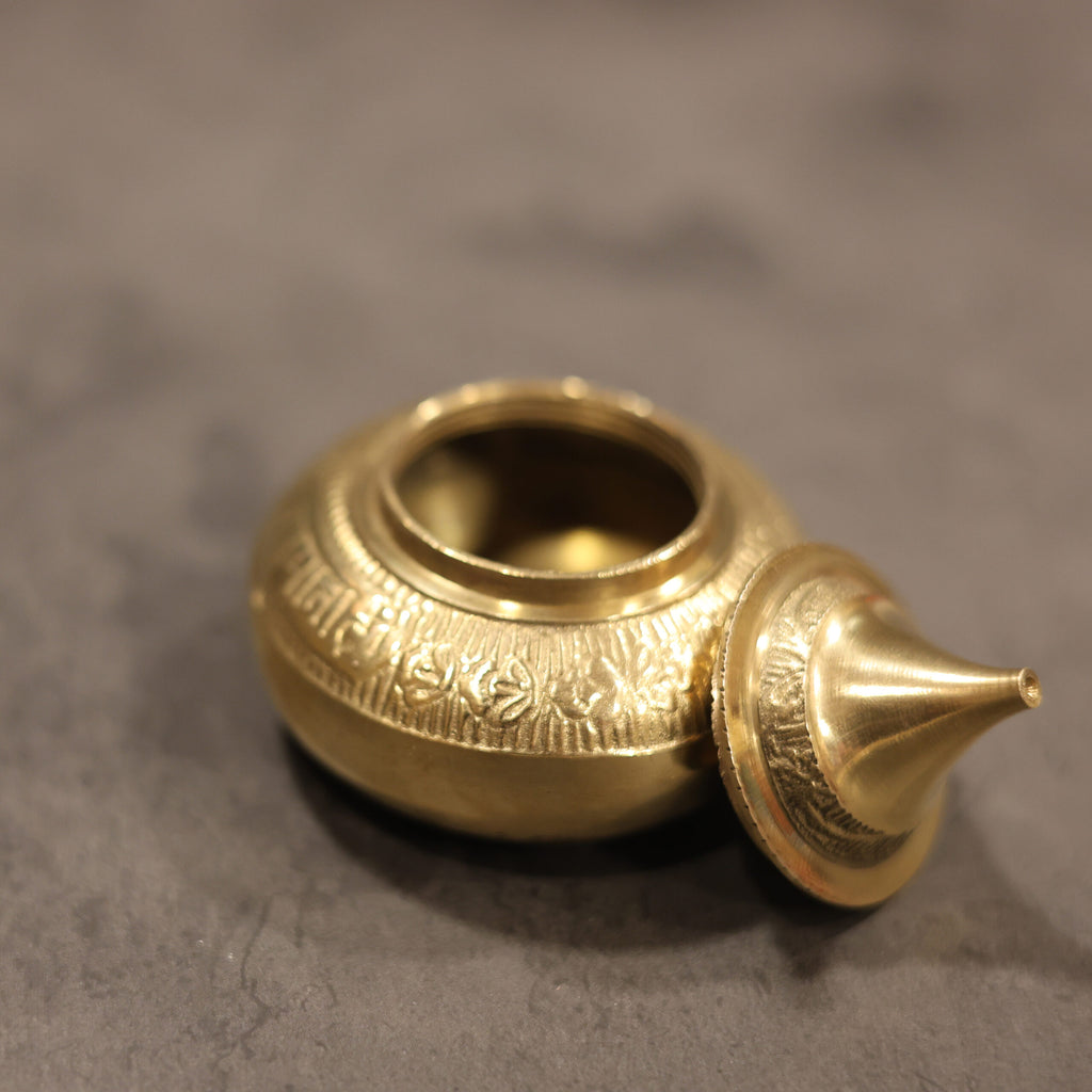 Brass handicrafted kumkum box