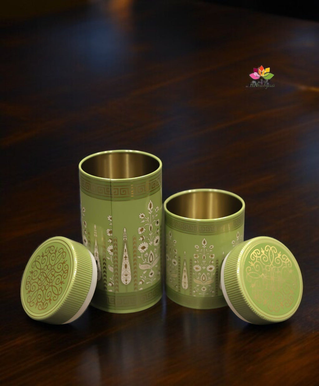 floral printed tin box