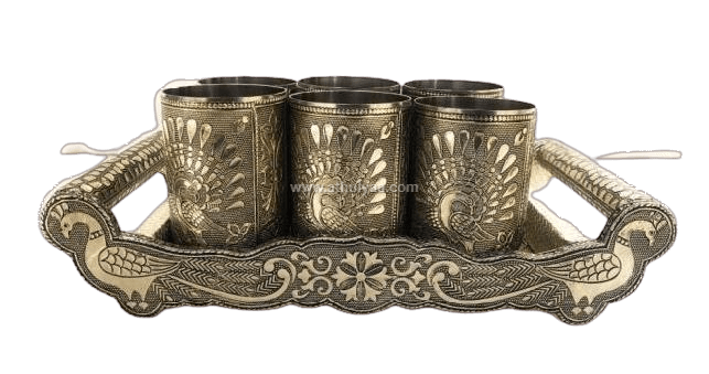 Decorative Tray-6 Glass Set