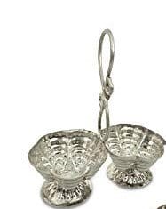 German Silver Haldi Kumkum Cups