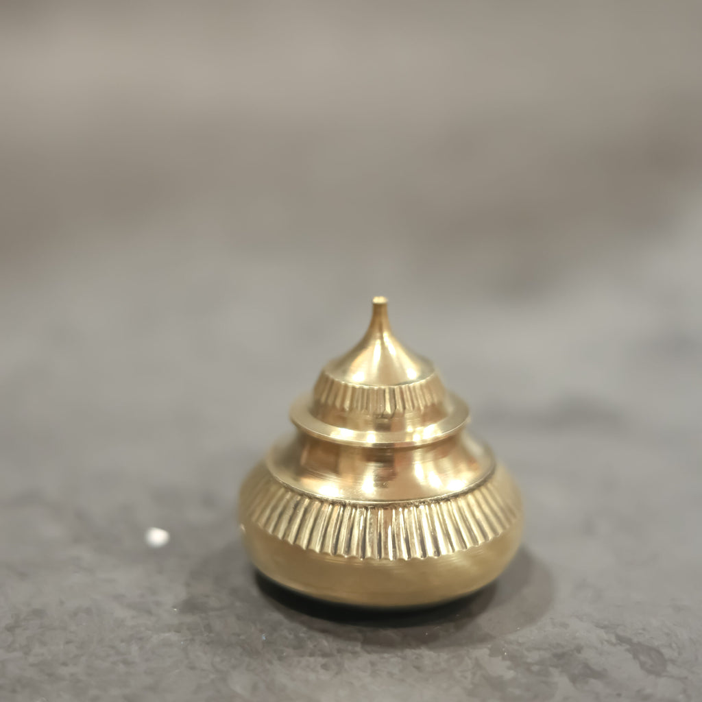 Brass handicrafted kumkum box