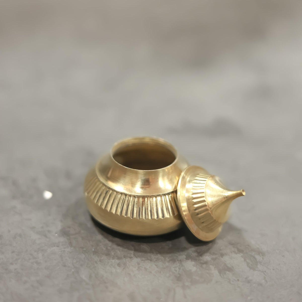 Brass handicrafted kumkum box