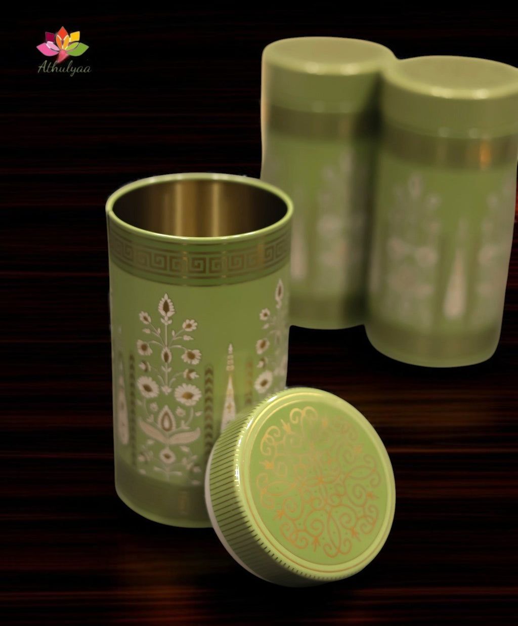 floral printed tin box