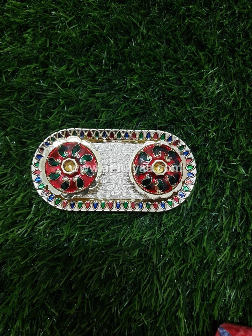 Kumkum Box On Plate