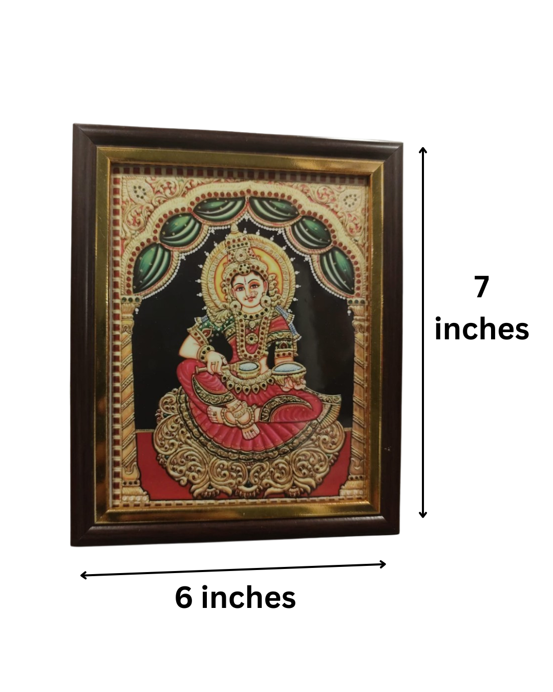 Tanjore Style HD Print Painting - Annapoorna