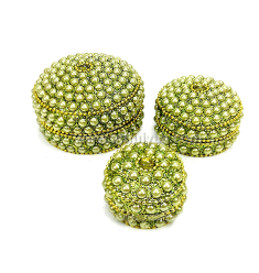 Pearl Kumkum boxes - Set of 3