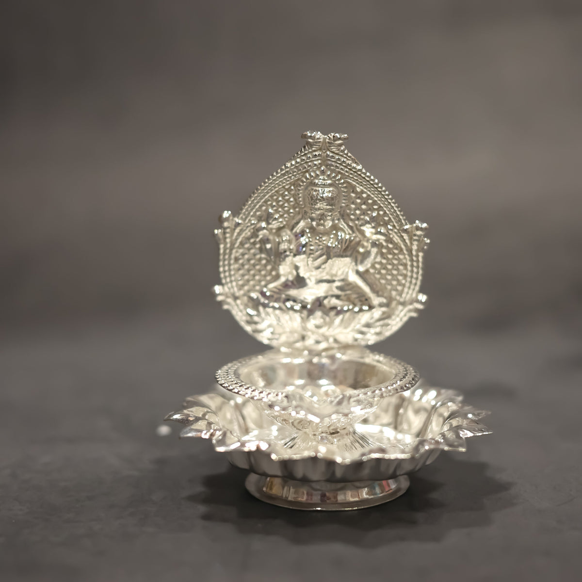 German Silver Kamala Kamakshi Deepam