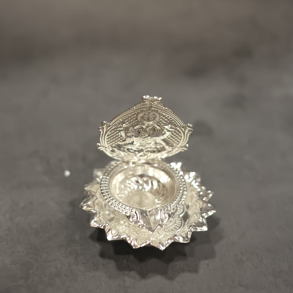 German Silver Kamala Kamakshi Deepam