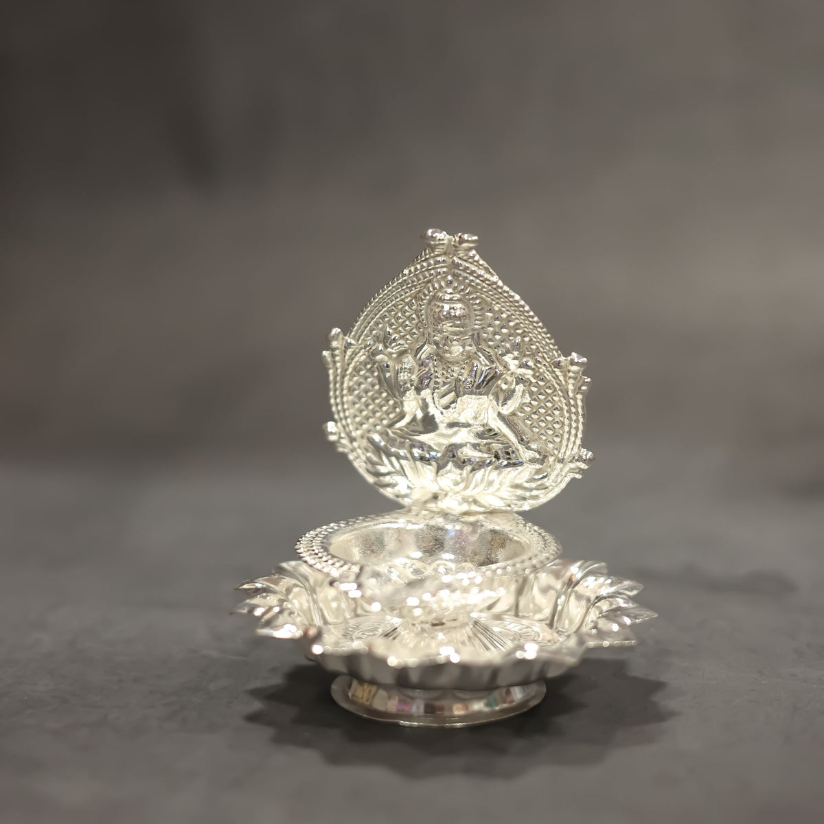 German Silver Kamala Kamakshi Deepam