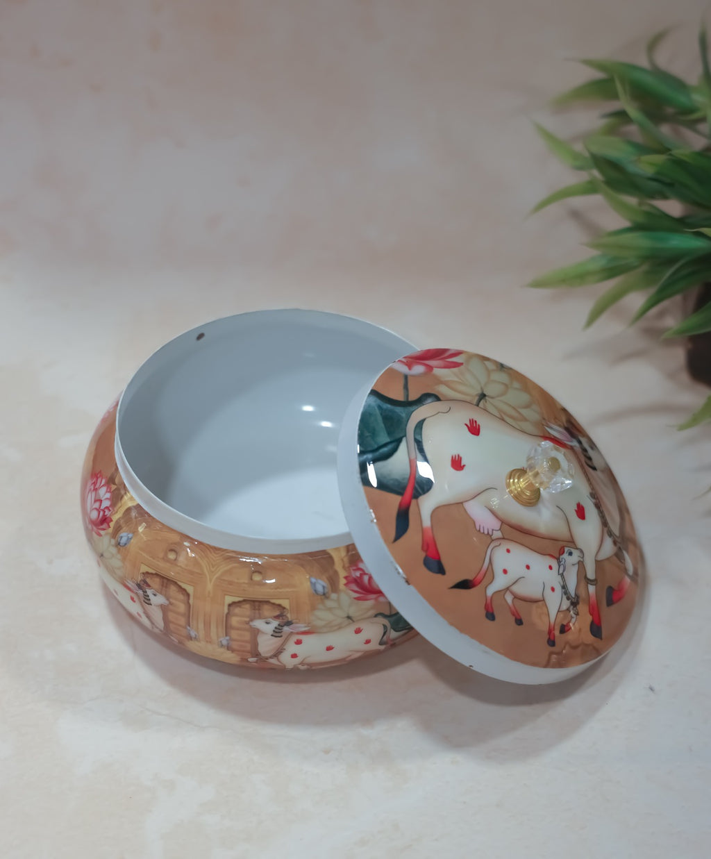 Pichwai Matki Box Lacquer Finish