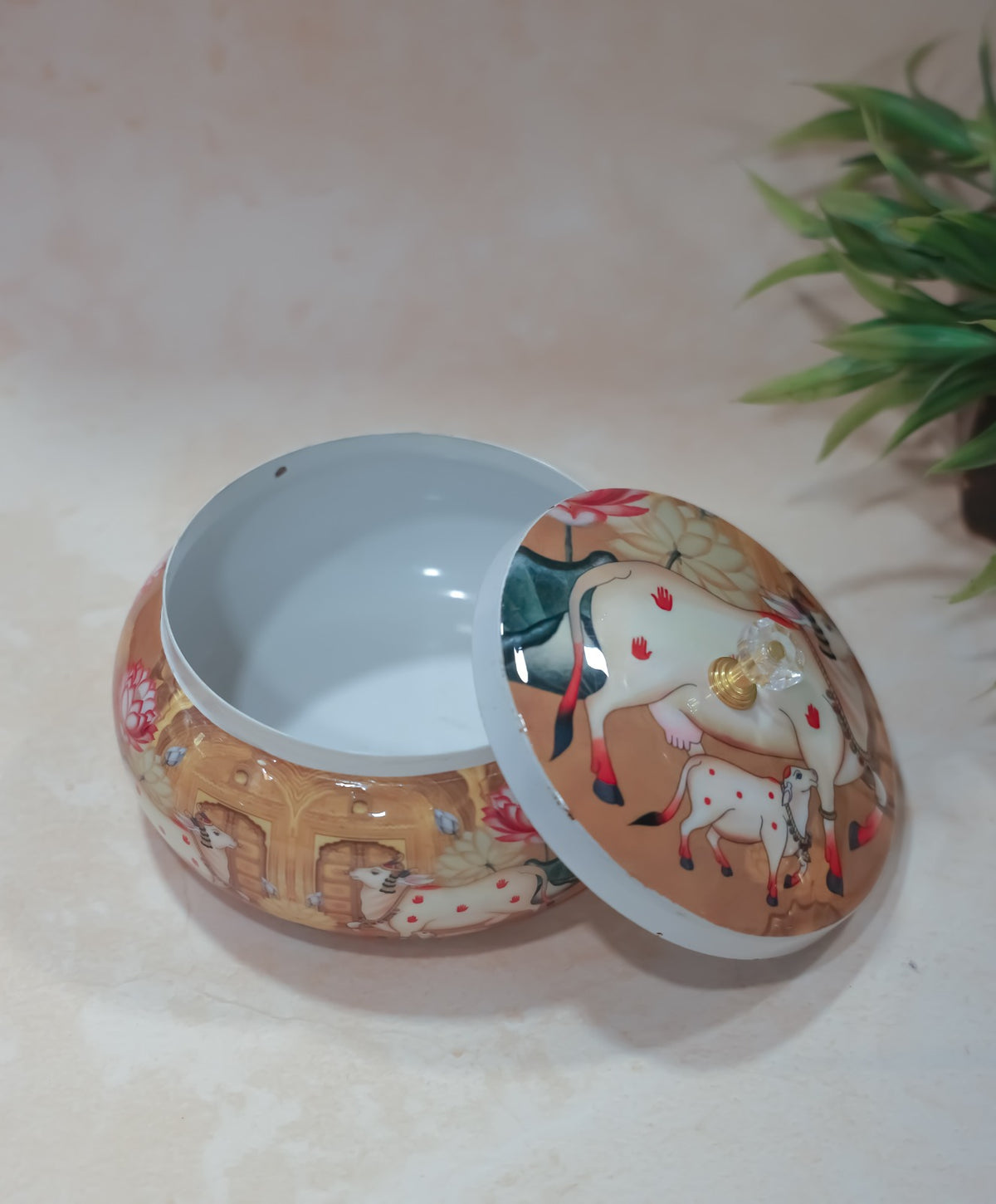 Pichwai Matki Box Lacquer Finish
