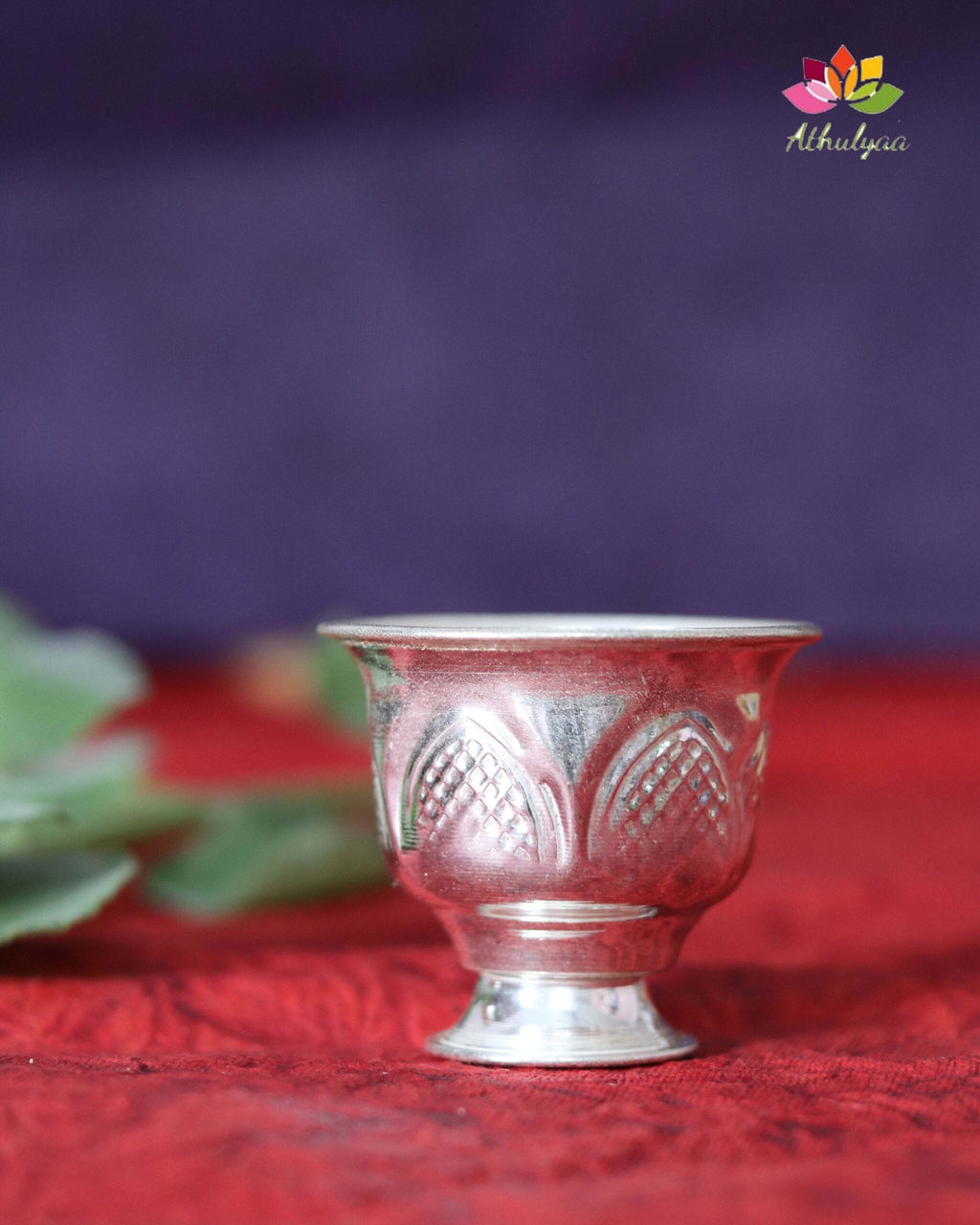 German Silver Kumkum Chandan Cup