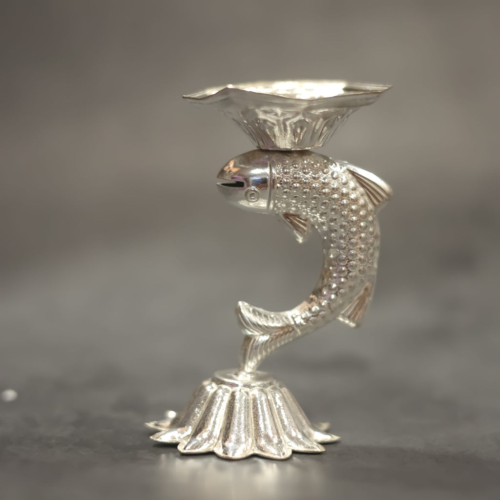 German Silver Matsya Diya