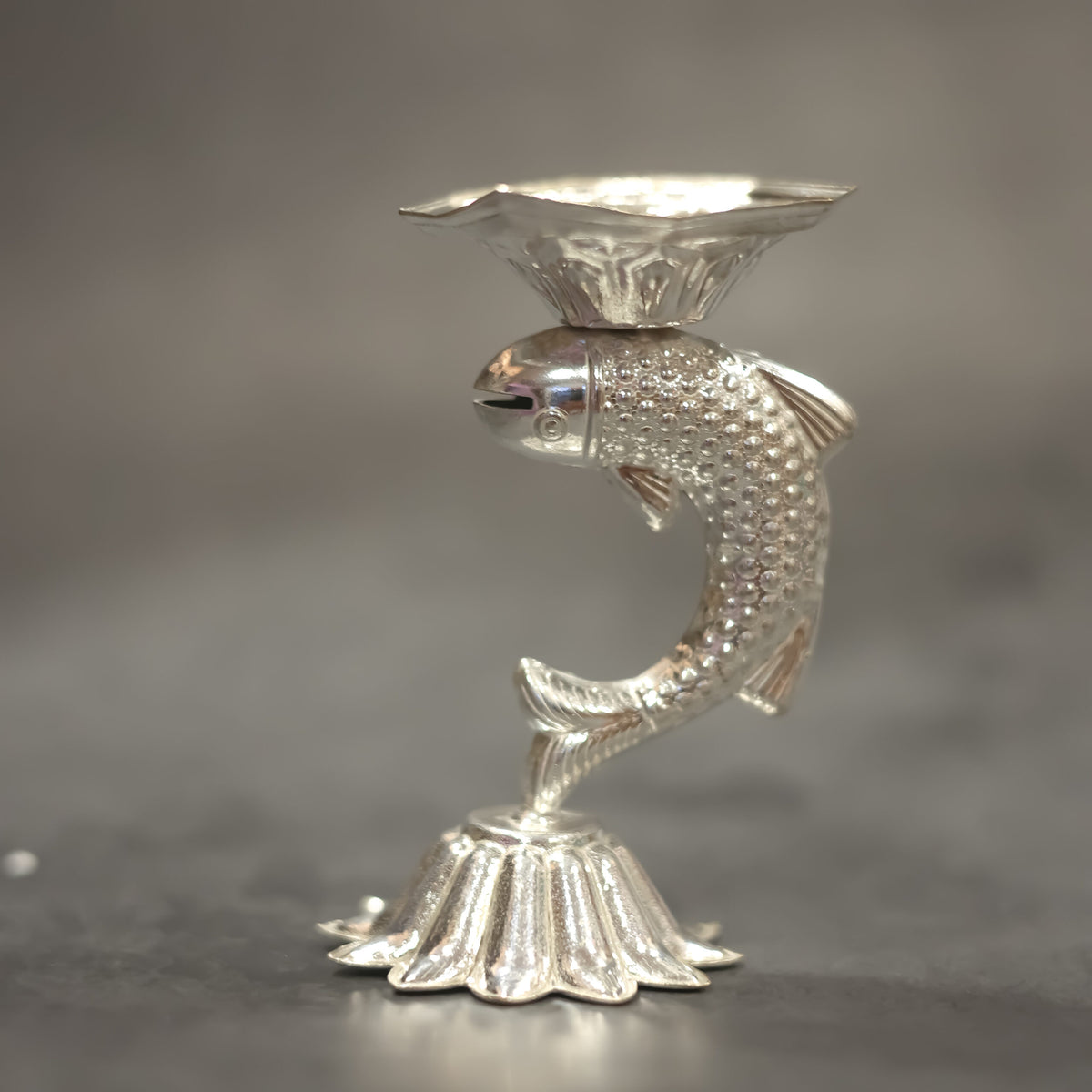 German Silver Matsya Diya