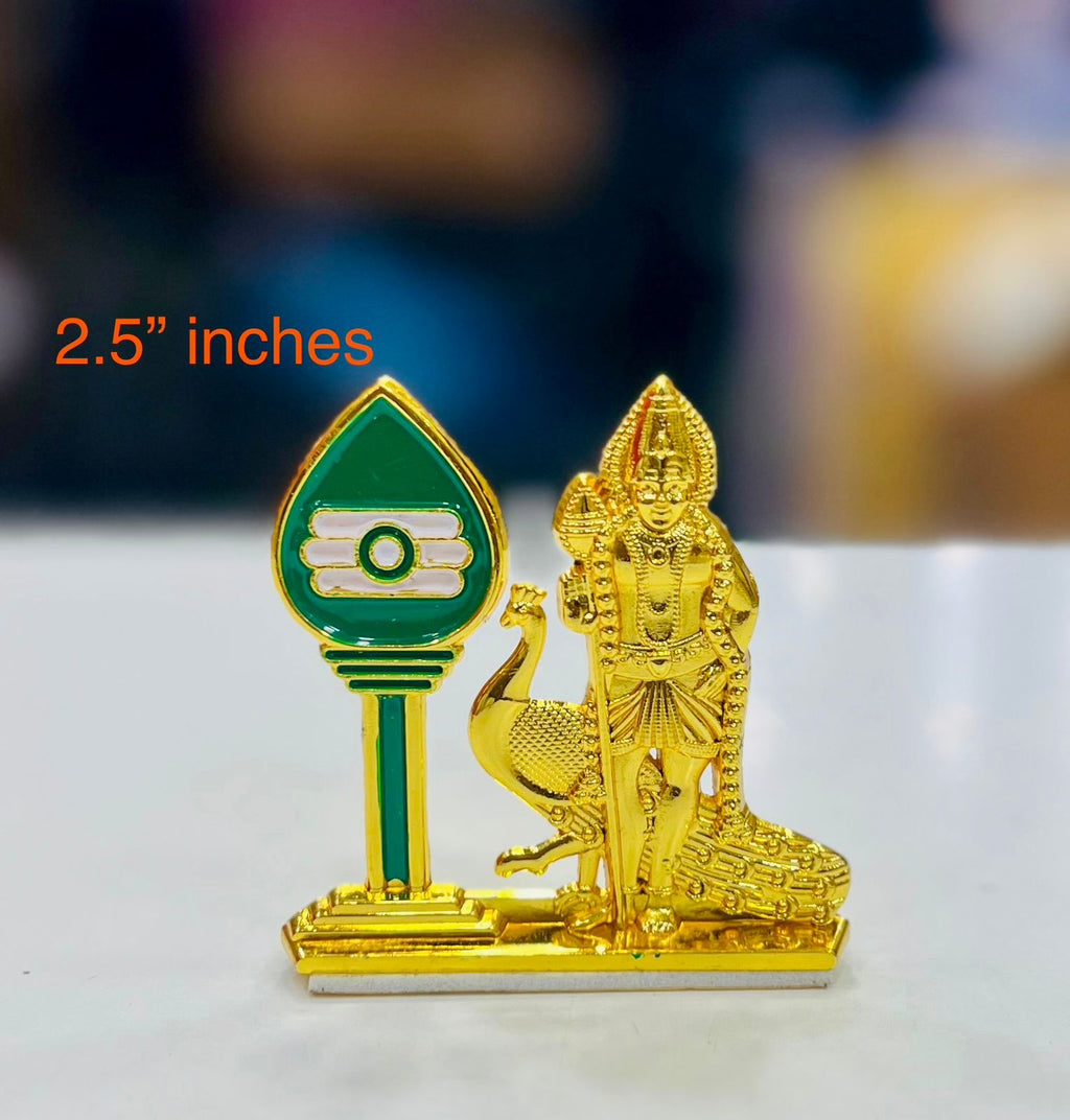 Murugan with Meenakari Vel and Peacock