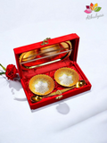German Silver Dual Tone Twin Bowl