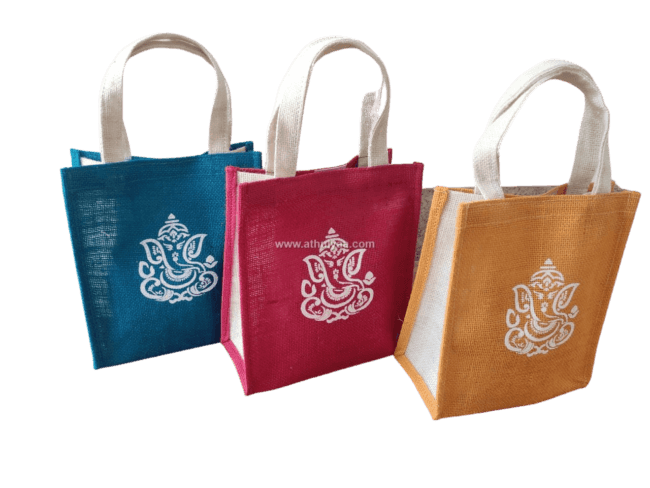 Traditional Ganesha Printed Jute Bag