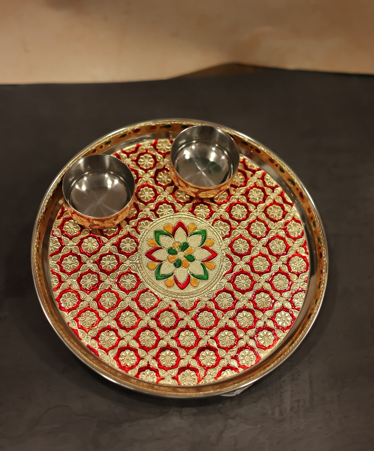 Meenakari Thali Set